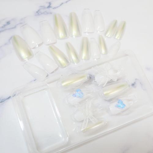 コスメ雑貨 ワンタッチネイルチップ バレリーナ ミラーオーロラ クーリア 付け爪