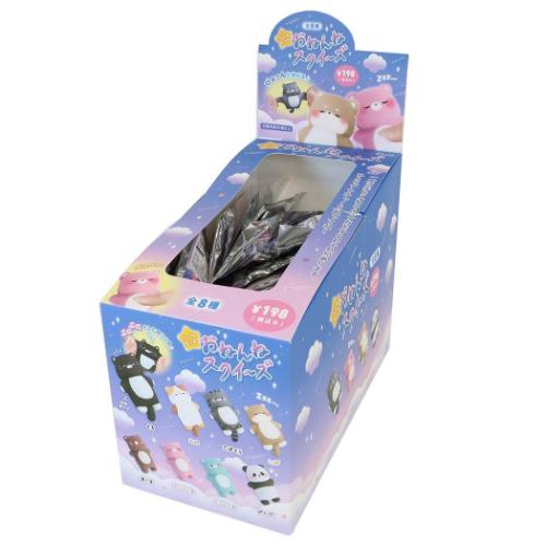 おもちゃ シークレットおねんねスクイーズ 全8種 80個セット 動物 BOX クーリア