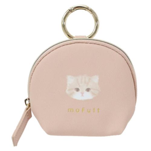 mofutt モフット グッズ ミニポーチ かわいい カラビナ付きシェル型ミニポーチ ねこ
