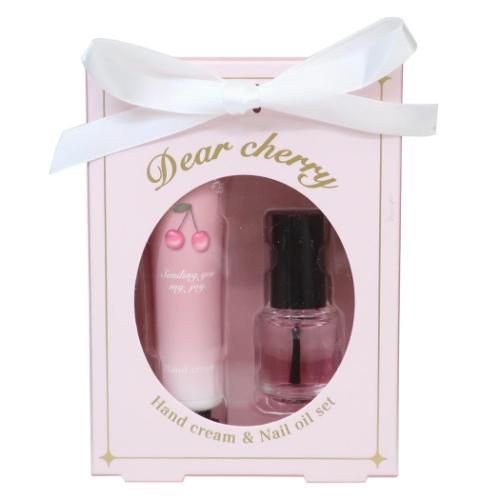 コスメ雑貨 ディアチェリー ハンドクリーム＆ネイルオイルセット ピンク