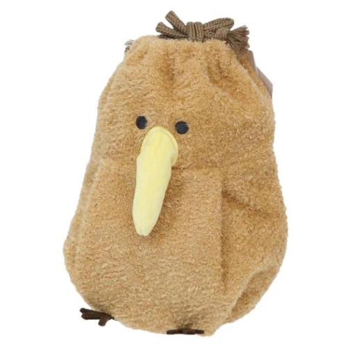 巾着袋 レアアニマル ぬいぐるみ巾着 キーウィ 小物入れ 爆買