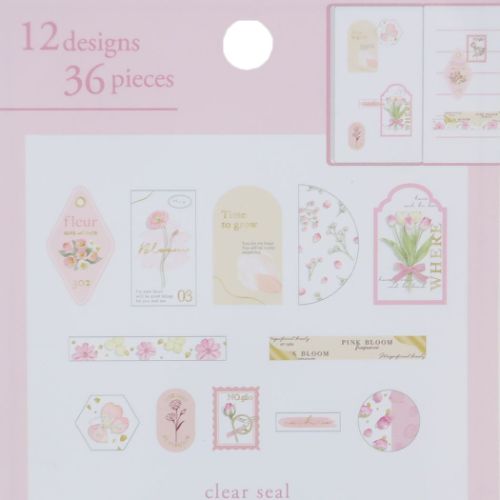 フレークシール フルリエールシール ピンク クーリア デコレーション 手帳デコ おしゃれ