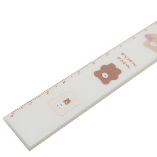 定規 ほっこりモコモカ 17cmスリムストレートスケール おはよう ものさし 新学期準備文具 かわいい