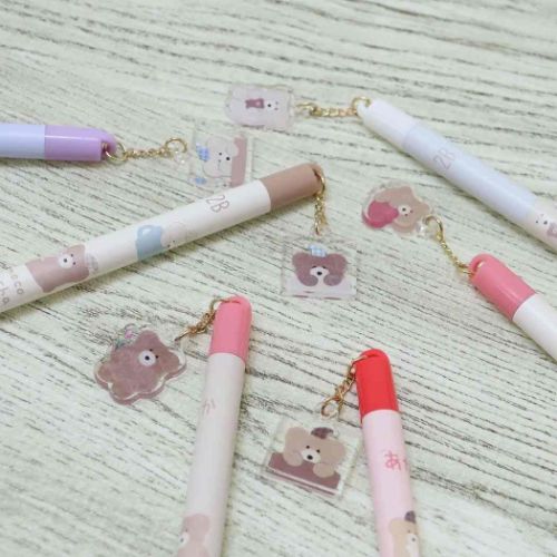 赤鉛筆 ほっこりモコモカ ニコイチチャームつき丸軸あかえんぴつ モカ 新学期準備文具 筆記用具 小学生 中学生 かわいい