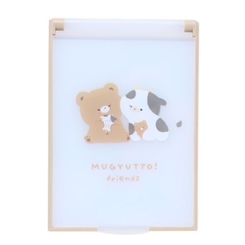手鏡 Sサイズミラー くま＆ちーず むぎゅっとふれんず クーリア