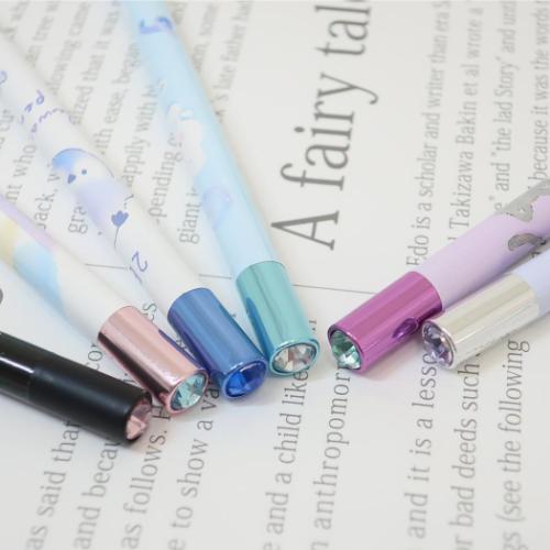 えんぴつ 天面ラインストーン付き鉛筆 2B 丸軸 ふわりんぺんぎん クーリア 新学期準備文具 筆記用具