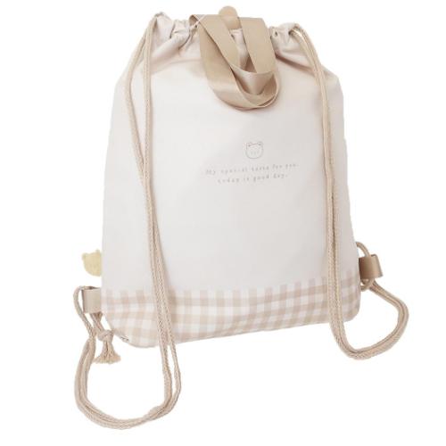 ナップサック 体操服BAG 体操服バッグ みみぴょこ メモリークマ 新入学 クーリア 新学期準備雑貨