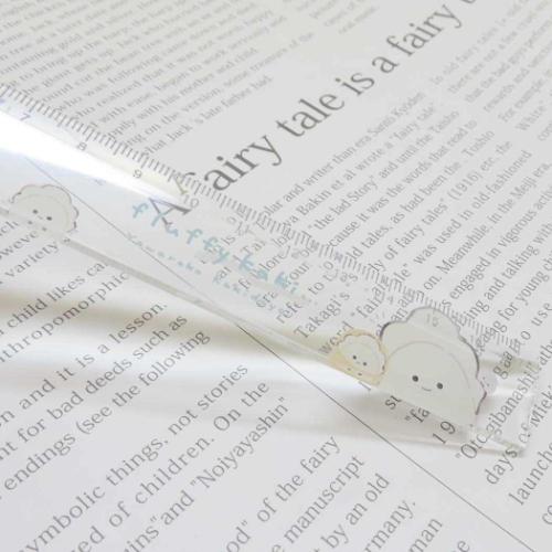 定規 むにむにかきちゃん 17cmスリムストレートスケール フラッフィーカキ ものさし 新学期準備文具 かわいい