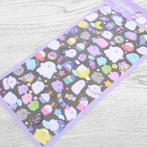ラメあめちゃんシール シールシート おばけ クーリア DECOシール デコレーション かわいい