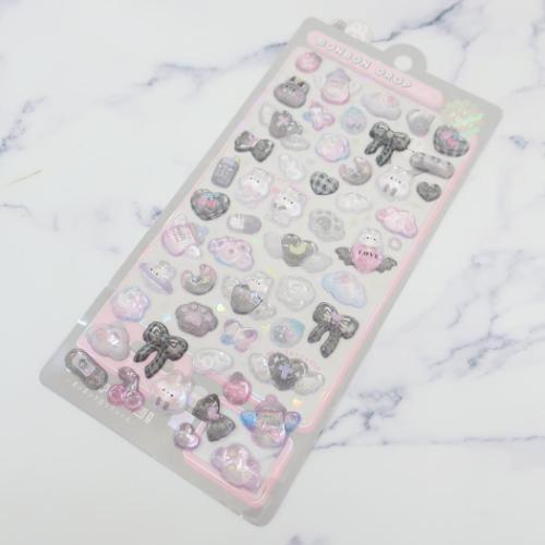 シールシート ボンボンドロップシール しろくろボンボン