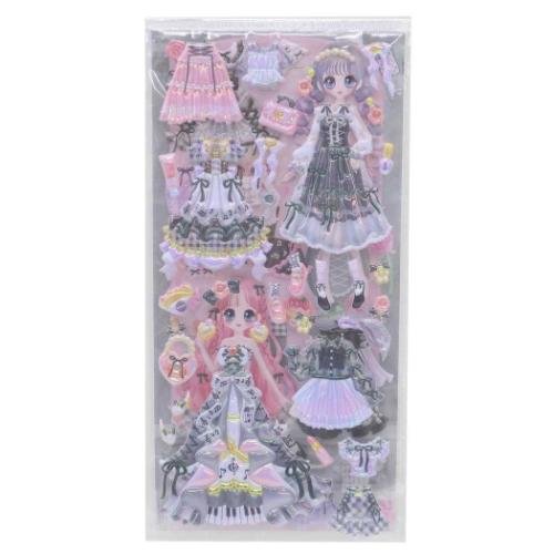 着せ替えシール マイカラーコーディネートシール マイカラー モノトーン クーリア 女の子 プチギフト プレゼント あそびシール きせかえシール