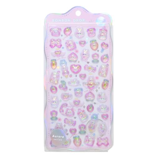 シールシート ボンボンドロップシール オーロラ ももいろボンボン
