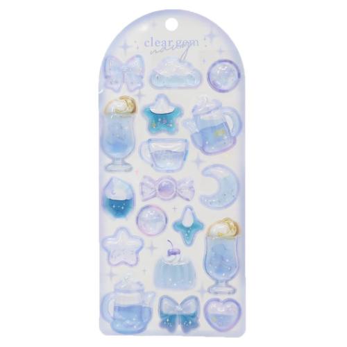 シールシート クリアジェムステッカー ネイビー クーリア