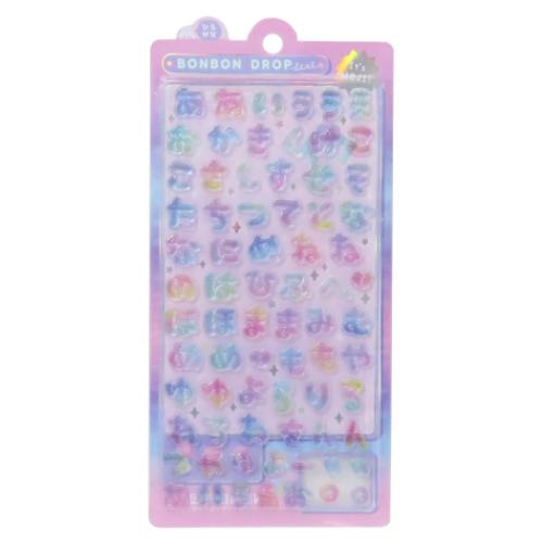 シールシート ボンボンドロップシール 文字 もじもじボンボン ひらがな