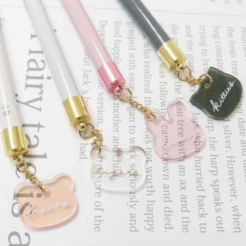 えんぴつ モフモフアニマルズ アクリルチャーム付き鉛筆 丸軸 2B モフモフバニー 新学期準備文具 筆記用具 小学生 かわいい