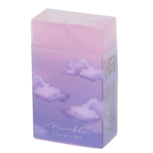 けしごむ クリアスリーブ消しゴム マーブルスカイ B ソライロタイム