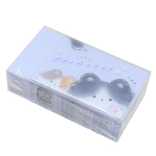 けしごむ なでて クリアスリーブ消しゴム ねこ 新入学 新学期準備文具 かわいい