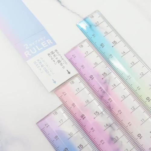 定規 ミストミスト 2タイプメモリスケール ミント 新学期準備文具