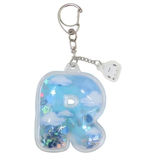 キーリング イニシャルエアーキーホルダー R クーリア : 雑貨&アートの