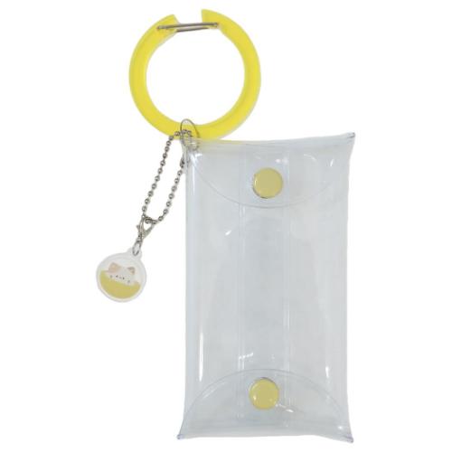 ミニポーチ カラビナ付きクリアポーチM イエロー クーリア