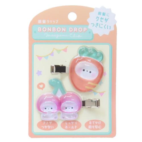 ヘアアクセ ボンボンドロップ 前髪クリップ きぐるみ クーリア ヘアクリップ