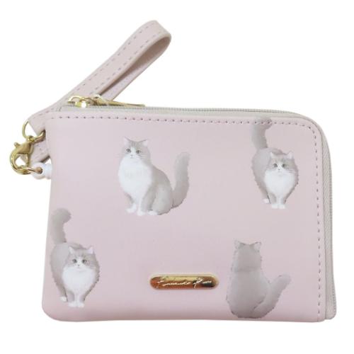 デイリーポーチ 小銭入れ＆定期入れ フォンダンピュール ネコ クーリア