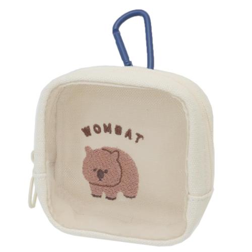 ミニポーチ レアアニマル カラビナ付きミニポーチ アニマル ウォンバット 小物入れ