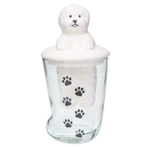 卓上加湿器 動物加湿器 ナチュラル素焼き ソックスグラス ビションフリーゼ いぬ サンアート