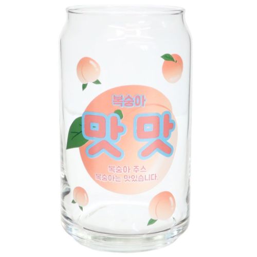 ガラスコップ 缶型グラス韓国風 もも サンアート｜cinemacollection