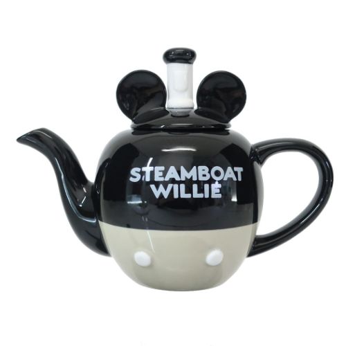陶磁器製急須 ティーポット 蒸気船ウィリー ミッキーマウス ディズニー サンアート プレゼント ギフト かわいい 茶こし付き