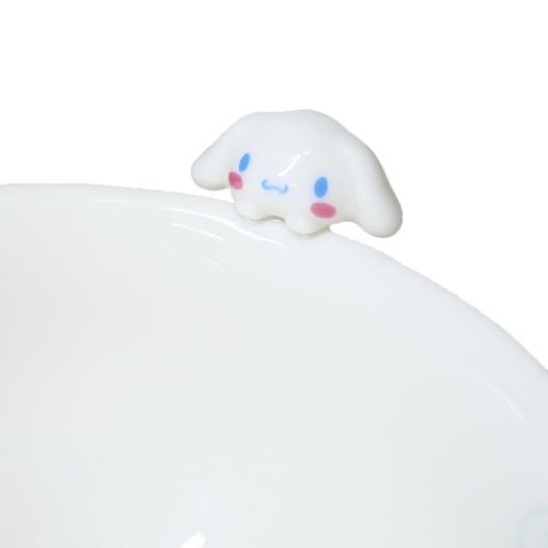 シナモロール キャラクター お茶碗 のっかりフィギュア付き茶碗 サンリオ グッズ