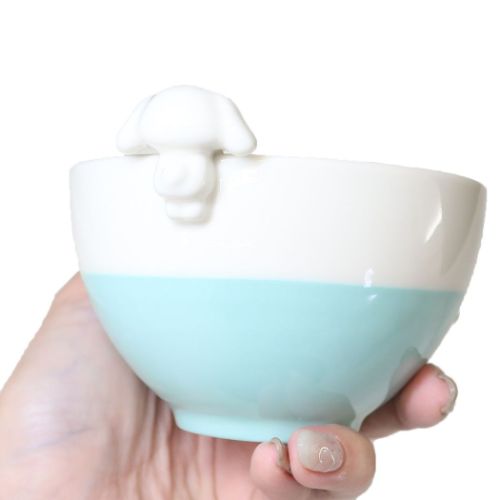 シナモロール キャラクター お茶碗 のっかりフィギュア付き茶碗 サンリオ グッズ