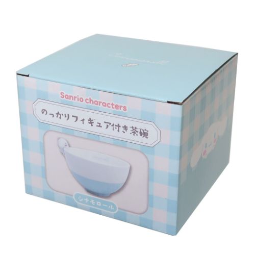 シナモロール キャラクター お茶碗 のっかりフィギュア付き茶碗 サンリオ グッズ