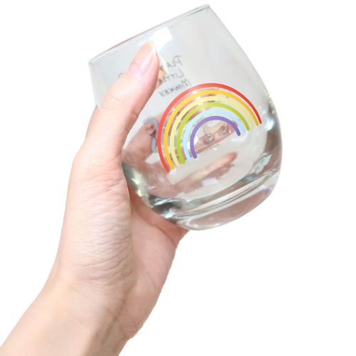 おさるのジョージ 3Dグラス ガラスコップ シンプルライン レインボー 絵本キャラクター｜cinemacollection｜02