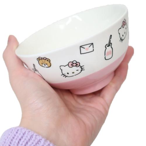 ハローキティ お椀 茶碗 ふんわりピンク サンリオ サンアート 爆買