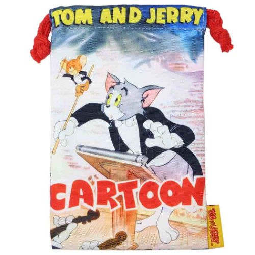 トムとジェリー 巾着袋 ポスターアート巾着 カラー ワーナーブラザース エスケイジャパン