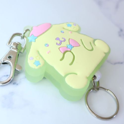 キーリング ゆめふわラバーリールキーホルダー ポムポムプリン