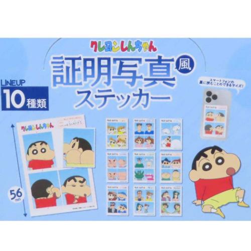ビッグシール 証明写真風ステッカー 全10種 20個入セット クレヨン