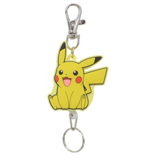 ポケットモンスター キーリング ラバーリールキーホルダー ピカチュウ