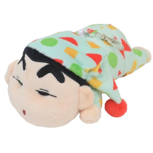 すやすやパスケース 定期入れ クレヨンしんちゃん しんのすけ パジャマ エスケイジャパン 通勤 通学 リール付き アニメキャラクター