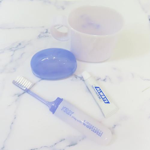 星のカービィ グッズ コップ付 歯ブラシセット キャラクター 歯磨きセット カービィ play with ワドルディ ワープスターにのって