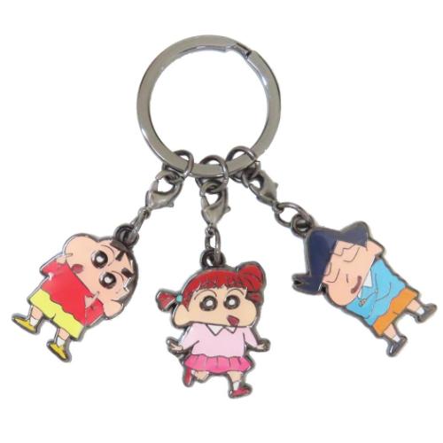 クレヨンしんちゃん グッズ キーホルダー アニメキャラクター 3連