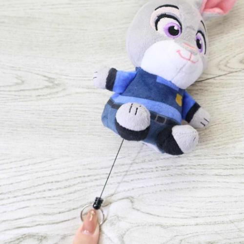 リール式キーケース ぬいぐるみリールキーカバー ズートピア ジュディホップス エスケイジャパン ディズニー 鍵カバー