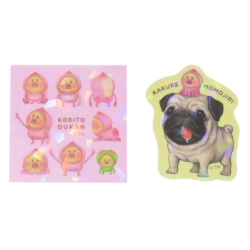 こびとづかん ダイカットシール ホログラムクリアステッカー 2枚入り カクレモモジリ＆ガルシア