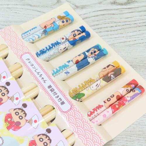 クレヨンしんちゃん おはし 箸袋付き竹箸5膳セット 和柄 ティーズ