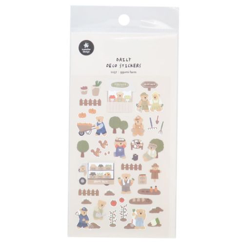 シールシート スワテリエステッカー アニマル ggumi farm S＆C デコレーション DECOシール