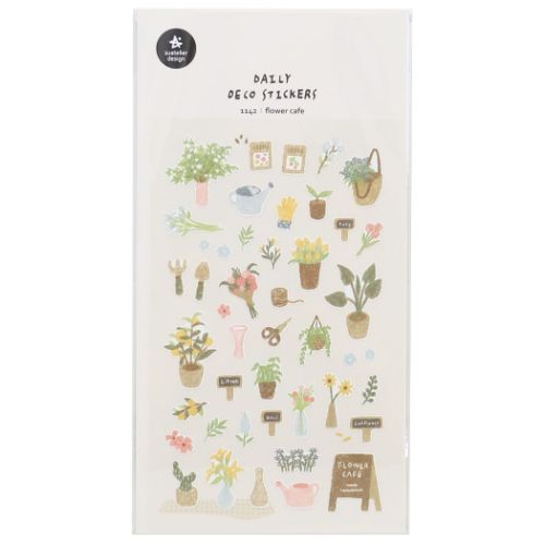シールシート スワテリエステッカー flower cafe S＆C フラワー 花 デコレーション DECOシール
