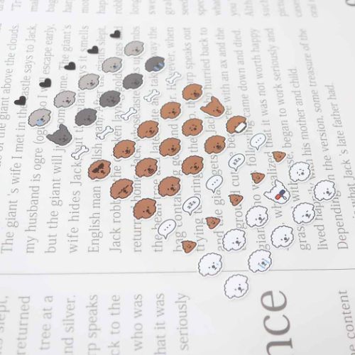 シールシート スワテリエミニステッカー いぬ deco10 S＆C 犬 デコレーション DECOシール