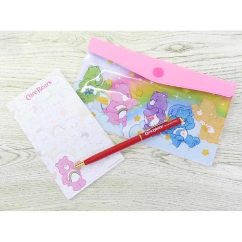 ケアベア メモ などセット☆A ケアベア グッズ メモ帳 キャラクター ケース入りメモ ペンセット 爆買