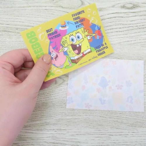 スポンジボブ グッズ 手渡し手紙セット キャラクター ダイカットミニレター